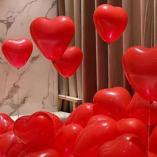 NNETM Set of 20 Red Heart Balloons 25cm